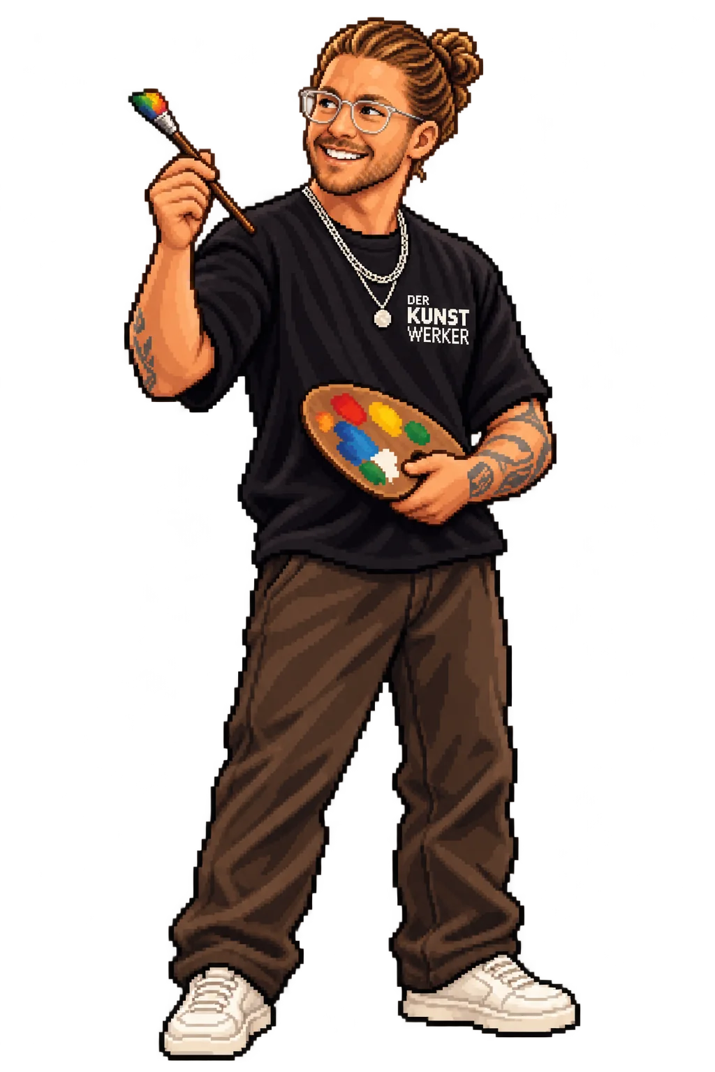 Der Kunstwerker in Pixel-Art